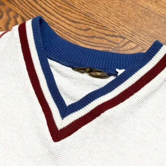 Vintage 60’s Famous Barr St. Louis Terry Cloth V Neck Sweater - Picture 2 of 7